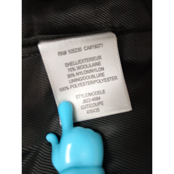 Joie Coat Womens Small Black Nori Double-Breasted Cozy Wool Blend Neutral Jacket - Picture 8 of 9